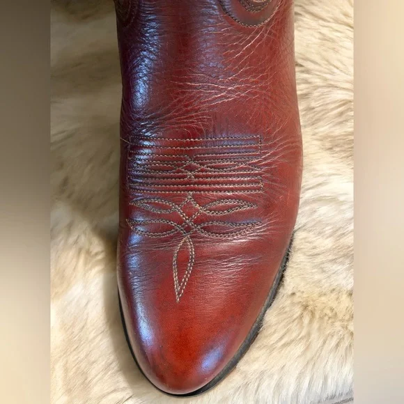 Vintage Acme Buckaroo Brown Leather Western Cowboy Boots - Picture 9 of 11